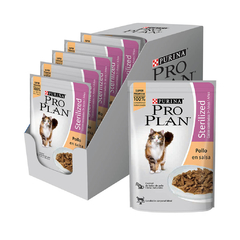 PRO PLAN POUCH GATO STERILIZED POLLO EN SALSA en internet
