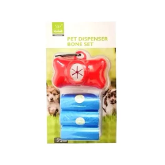 DISPENSER DE BOLSAS HIGIÉNICAS HUESO + 3 ROLLOS NUNBELL