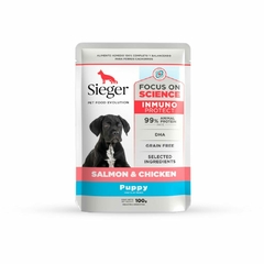 SIEGER POUCH PERRO PUPPY SALMON Y POLLO