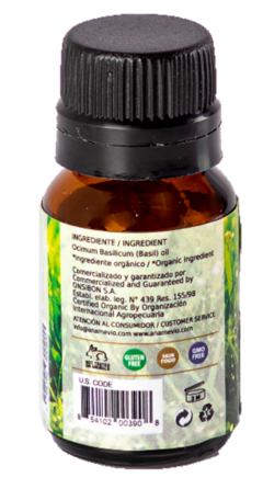 Aceite De Albahaca Orgánico x 10 Ml. Certificado - Aname Vio - Cosmética Orgánica Certificada - comprar online