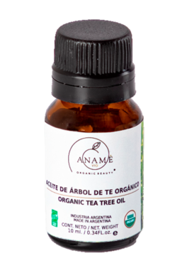 Aceite de Árbol de Té Orgánico x 10 Ml. - Tea Tree - Certificado - Aname Vio - Cosmética Orgánica Certificada