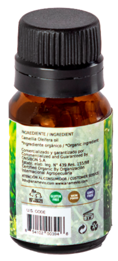Aceite De Camelia Virgen Orgánico x 10 Ml. - Certificado - Aname Vio - Cosmética Orgánica Certificada - comprar online