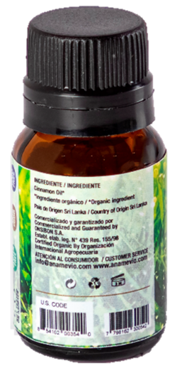 Aceite De Hoja De Canela Orgánico x 10 Ml. Certificado - Aname Vio - Cosmética Orgánica Certificada - comprar online