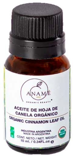 Aceite De Hoja De Canela Orgánico x 10 Ml. Certificado - Aname Vio - Cosmética Orgánica Certificada