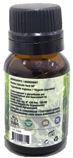 Aceite  De  Menta Spicata Orgánico x 10 Ml. Certificado - Aname Vio - Cosmética Orgánica Certificada - comprar online