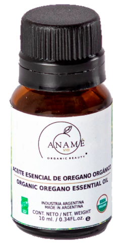 Aceite Esencial de Orégano Orgánico x 10 Ml. - Certificado - Aname Vio - Cosmética Orgánica Certificada