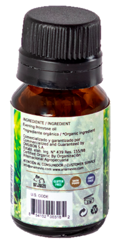 Aceite de Prímula Orgánico x 10 Ml. - 10% GLA - Aceite Onagra Certificado - Aname Vio - Cosmética Orgánica Certificada - comprar online