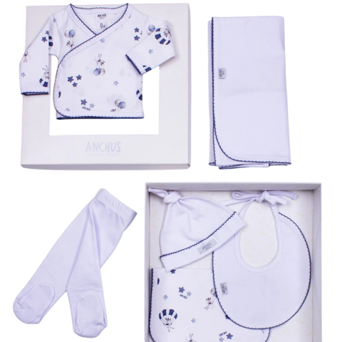 Caja Ajuar cebras y globos - comprar online