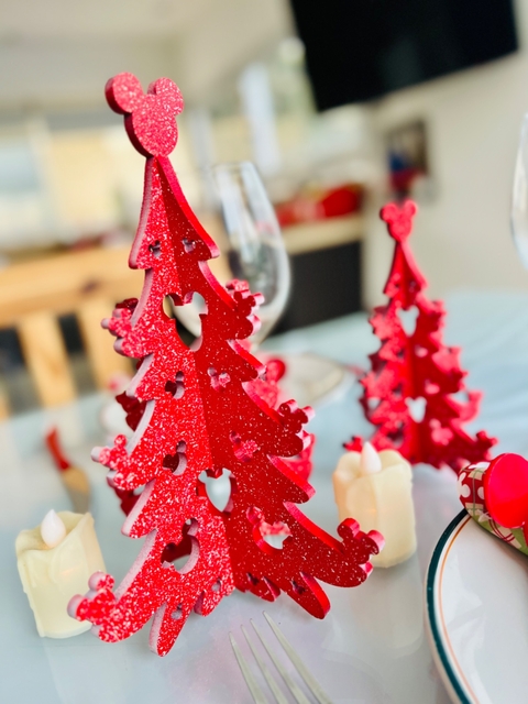 Centro de mesa x 2 - Árbol ROJO Mickey