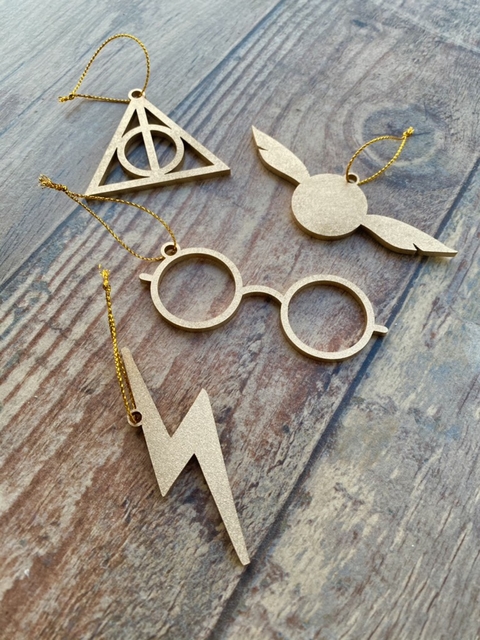 Adornos HARRY POTTER Navidad - Pack x4
