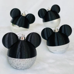 BOLAS DE NAVIDAD MICKEY - PLATEADAS - Pack x 2 - CHICAS - comprar online