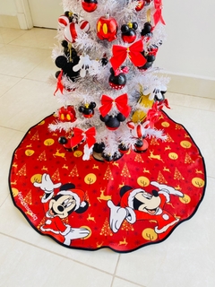 CUBRE pie de arbol ROJO - MICKEY & MINNIE - Felpuditos MDQ