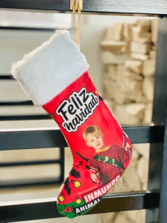 BOTA navideña MI POBRE ANGELITO - Felpuditos MDQ