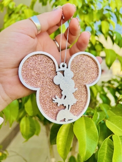 Adorno p/ árbol Mickey & Minnie - Rose Gold en internet