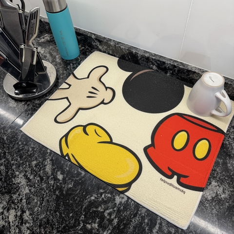 Paño Secaplatos - Mickey Body Parts - comprar online