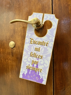 Cartel para picaporte - FELICES POR SIEMPRE