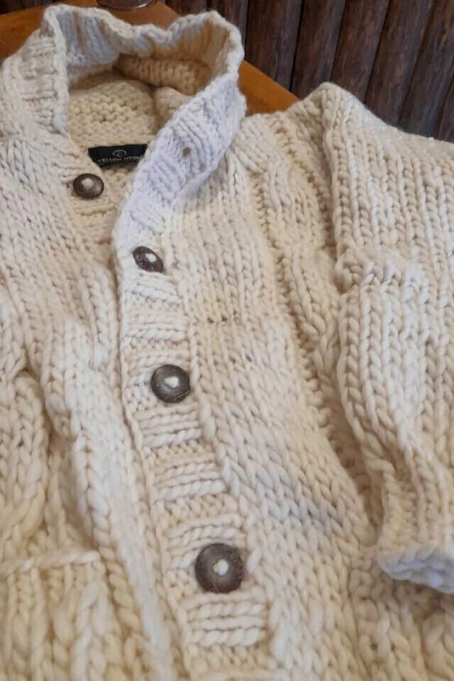 Cardigan harberton de Vellón Negro