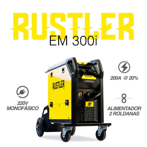 SOLDADORA MIG RUSTLER EM 300i 250 AMPERES MULTIVOLTAJE - ESAB