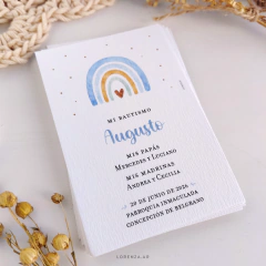 ESTAMPITA BAUTISMO MODELO AUGUSTO ARCOIRIS - comprar online