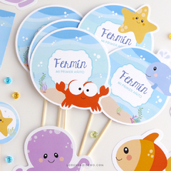 BAJO EL MAR - KIT DECORACION CUMPLEAÑOS IMPRESO en internet