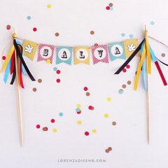 DECO TORTA MINI BANDERIN - TEMÁTICA A ELECCIÓN en internet