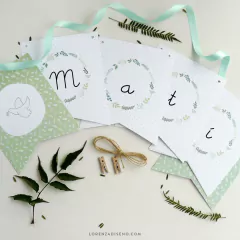 BANDERIN DECO O BANDERIN NOMBRE (8 piezas)