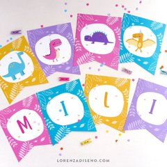 BANDERIN NOMBRE (HASTA 8 RECTÁNGULOS) - TEMÁTICA A ELECCIÓN - tienda online