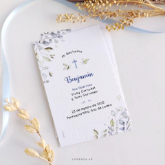 ESTAMPITA BAUTISMO FELI AZUL - comprar online