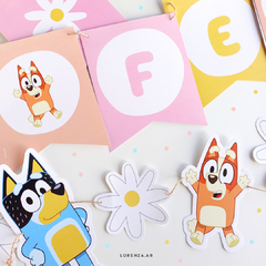 KIT IMPRIMIBLE - BLUEY CON FLORES en internet