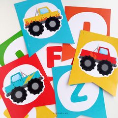 CAMIONETAS - DECORACION CUMPLEAÑOS IMPRESO en internet