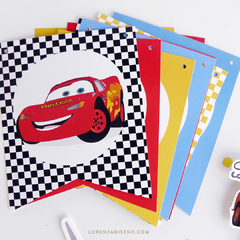 Imagen de CARS - KIT DECORACION CUMPLEAÑOS IMPRESO