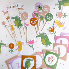 COCODRILO / DECORACION CUMPLEAÑOS IMPRESO - tienda online