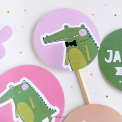 COCODRILO / DECORACION CUMPLEAÑOS IMPRESO - Lorenza Diseño