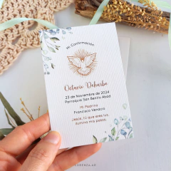 ESTAMPITA CONFIRMACIÓN MODELO SANTIAGO en internet