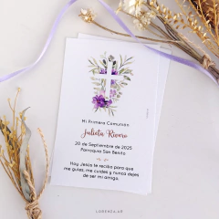 ESTAMPITA COMUNIÓN MODELO CRUZ LILA en internet