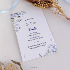 ESTAMPITA BAUTISMO FELI AZUL - tienda online