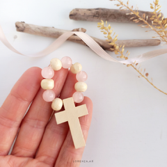 PACK 10 DENARIOS SOUVENIR - ROSA PÁLIDO Y MADERA en internet