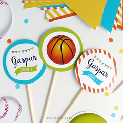 DEPORTES - KIT DECORACION CUMPLEAÑOS IMPRESO - tienda online