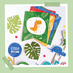 DINOSAURIOS NENE - KIT DECORACION CUMPLEAÑOS IMPRESO
