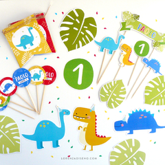 DINOSAURIOS NENE - KIT DECORACION CUMPLEAÑOS IMPRESO - tienda online