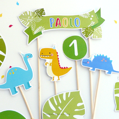DINOSAURIOS NENE - KIT DECORACION CUMPLEAÑOS IMPRESO en internet