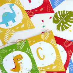 DINOSAURIOS NENE - KIT DECORACION CUMPLEAÑOS IMPRESO - Lorenza Diseño