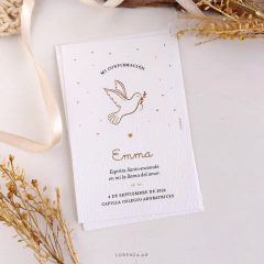 ESTAMPITA CONFIRMACIÓN O COMUNION MODELO JUANA