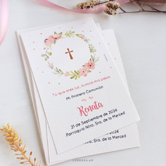 ESTAMPITA COMUNIÓN MODELO FLORES ROSAS en internet