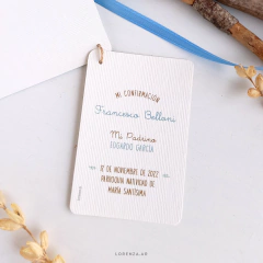 ESTAMPITA CONFIRMACIÓN / COMUNIÓN LIBRITO MODELO FRANCESCO en internet