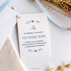 ESTAMPITA COMUNIÓN LIBRITO MODELO FELIPE - Lorenza Diseño