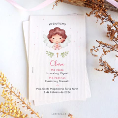 ESTAMPITA BAUTISMO MODELO ANGEL ROSA - comprar online