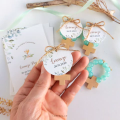 TARJETITAS REDONDAS 4 CM EN PAPEL ESPECIAL TEXTURADO - Lorenza Diseño