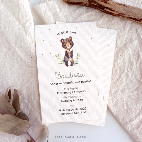 ESTAMPITA BAUTISMO MODELO OSITO BAUTISTA