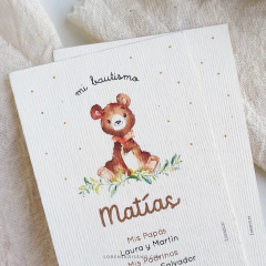 ESTAMPITA BAUTISMO MODELO OSITO MATÍAS en internet